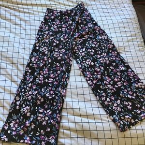 Floral hi waist pants
